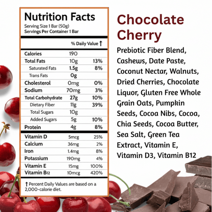 Chocolate Cherry Box: 14 bars - NeuroFiber