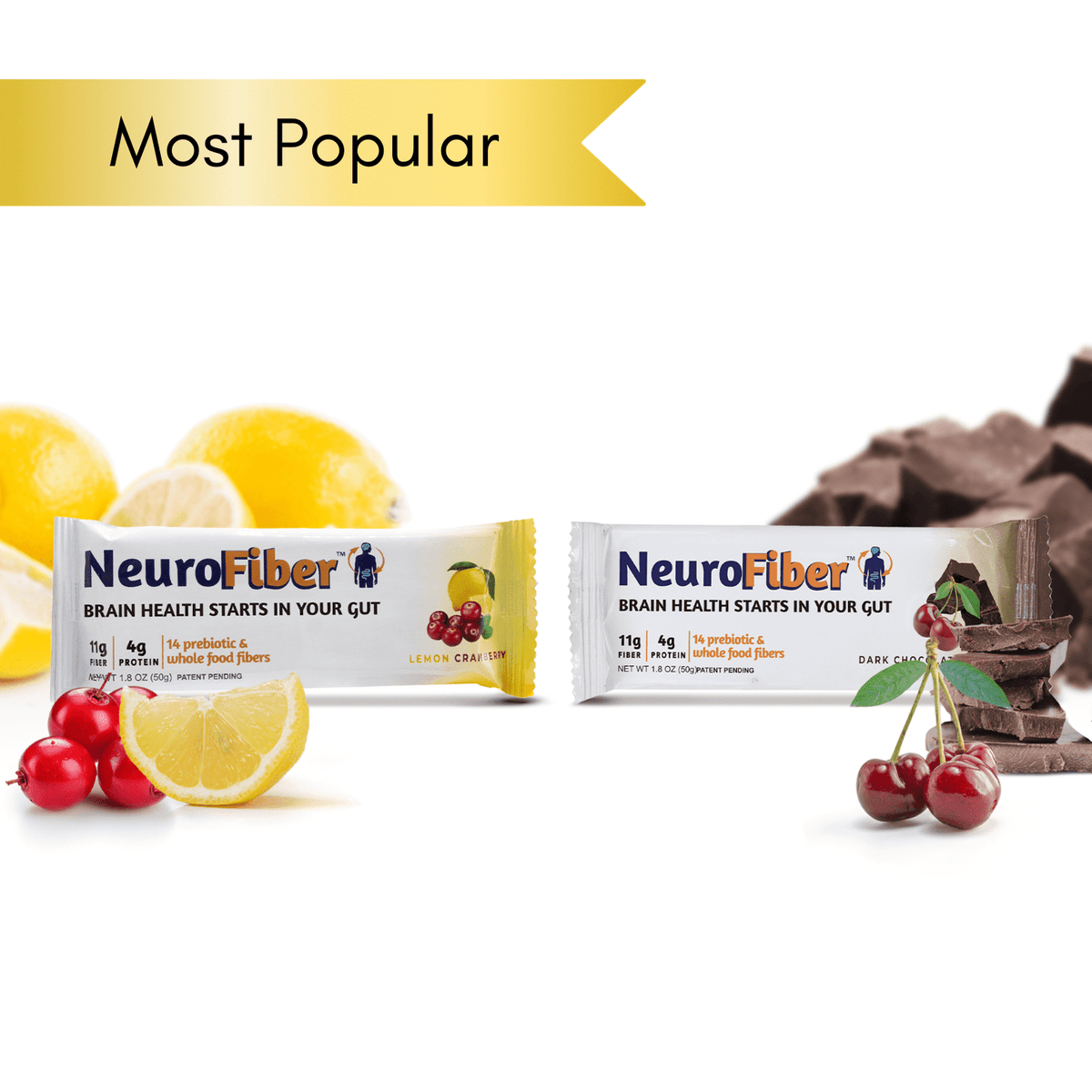 NeuroFiber Mix Box — 14 Whole-Food Fiber Bars